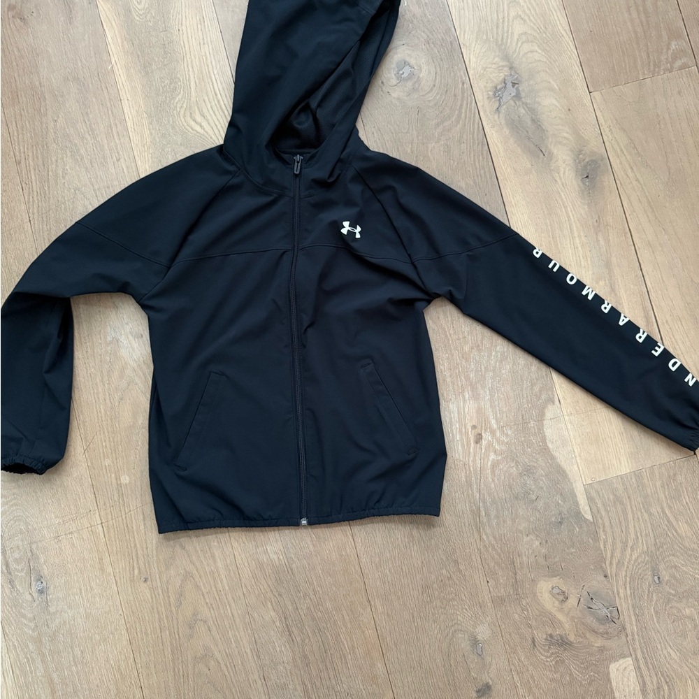 Under Armour black windbreaker/rain Athletic Jacket